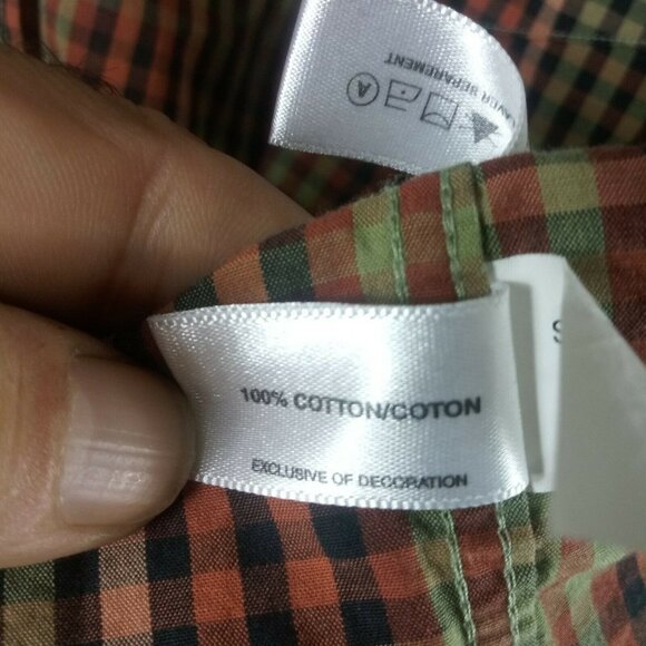 Cutter & Buck Mens Plaid Shirt Checkered Long Sleeve Button Down Large Pocket - Picture 4 of 5